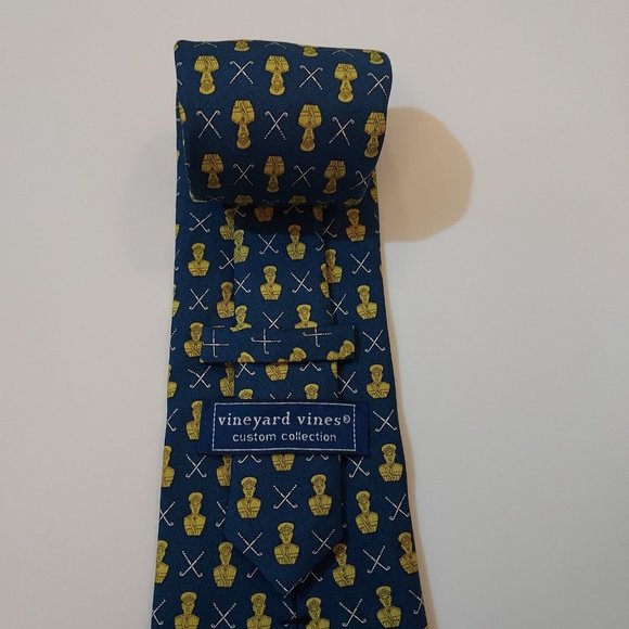 Vineyard Vines Tie Mens 58x3.75 Custom Collection Golf 100% Silk Hand Made USA - Picture 2 of 6